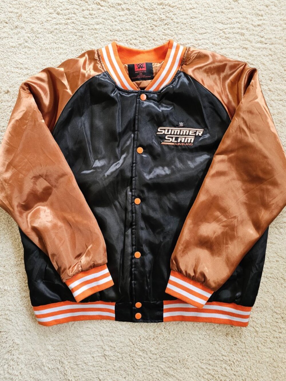 WWE SummerSlam Cleveland Satin Bomber Jacket Men’s 3XL - Like New!